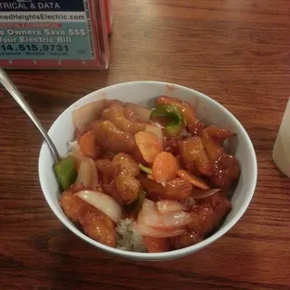 Sweet and Sour Chicken Rice Bowl
