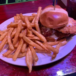 CStone Chicken Tender Sammi with fries