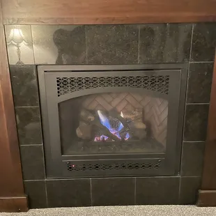 Gas Fireplace to add to the romantic ambiance