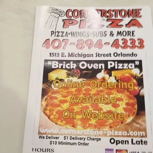 They mention brick oven pizza, but it appeared to be a standard pizza oven in the back.