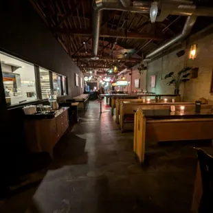 Indoor seating right side.