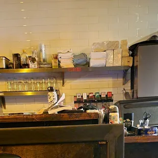 a kitchen with a stainless steel oven