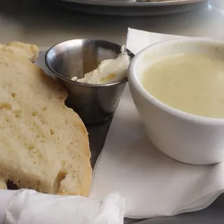 Cream of Leek, Potato and Stilton Soup