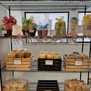 Popcorn selections.