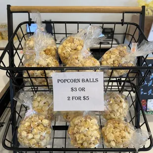 Popcorn balls.