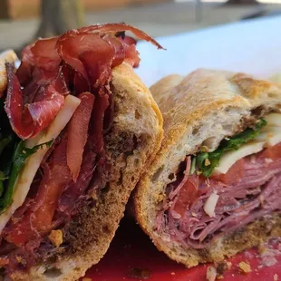 Left: Bresaola, Right: Italian Pastrami