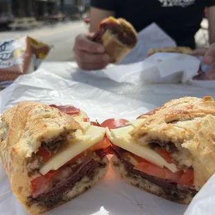 Bresaola sandwich. Aaaaamazing. He got the pastrami. Even better!