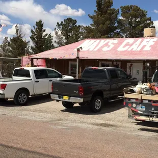 Slow down or miss May's Cafe.