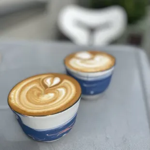 Latte and cappuccino