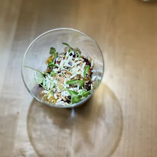 Koji Rice, Coconut, Mango, with house made Chamoy