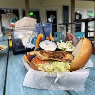 Hook and sinker sandwich (Mahi Mahi)