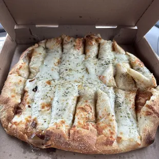 Cheese bread is even better than the amazing sausage pepperoni pizza