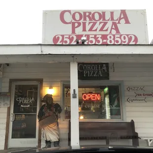 pizza, outside