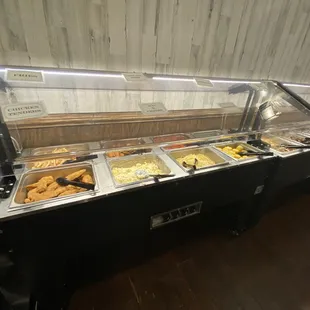 Corn, Mac and cheese, and corn dog nuggets were delicious. Huge meatballs