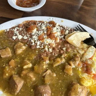 2 Egg Mex Chile Verde, Beans