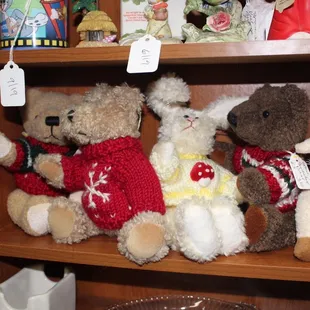 A cute collection of stuffed animals