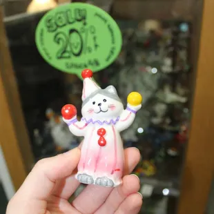 The cutest cat clown figurine with many others like it!