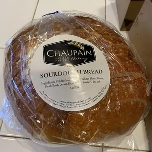  loaf of bread wrapped in plastic