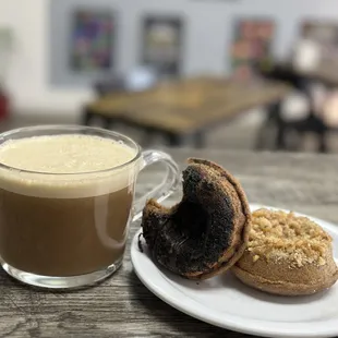 Mocha coffee and protein donuts