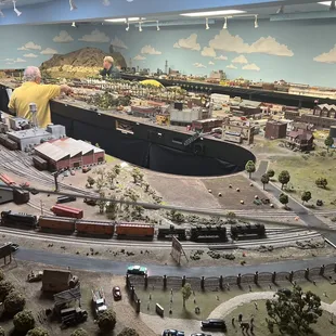 A train model of The City of Corona in 1949.