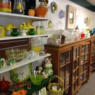 Vintage items for sale inside museum gift shop