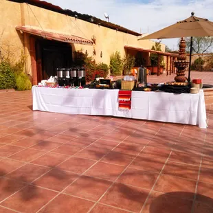 Outside the rodeo arena before our guests arrived.