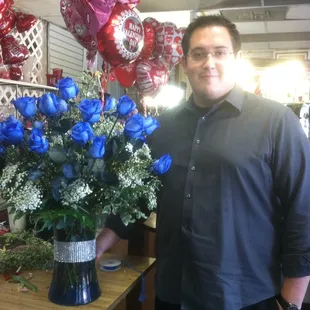 Nothing traditional about Parker! He gave his Valentine 24 beautiful Blue Roses to show his SPECIAL love! Thank you Parker!