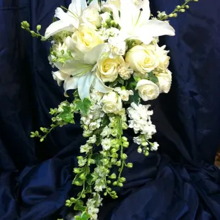 Elegant Cascade Bridal Bouquet