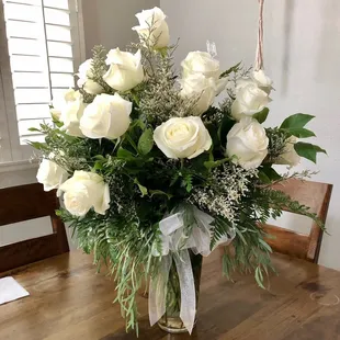 Beautiful White Roses - Premium