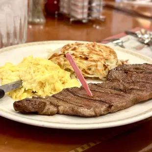 Steak &amp; Eggs with Hash Brown