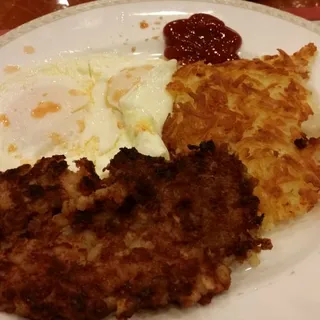 Corned Beef Hash with Two Eggs*