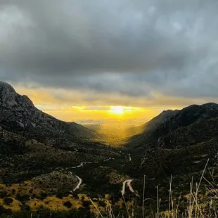 Sun rise and sun set from Montezuma pass