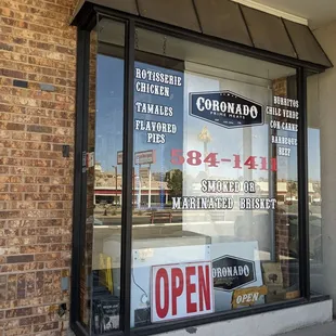 open sign in window