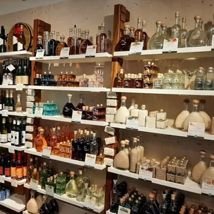 a variety of liquors