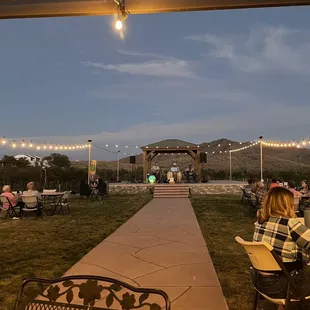 Patio towards gazebo/stage.