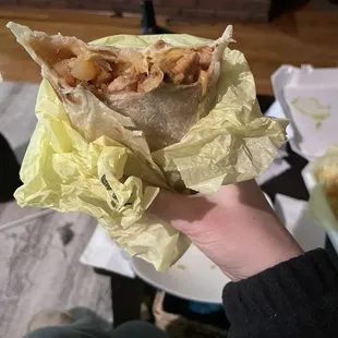 Cali burrito with chicken added