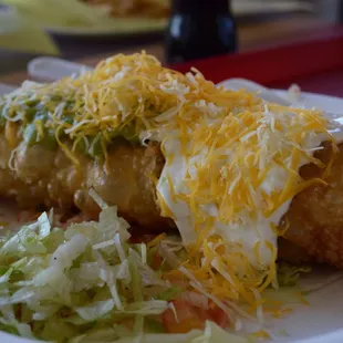 $4.60 deep fried chile relleno burro