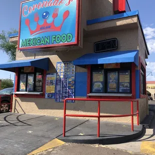 the front of the restaurant