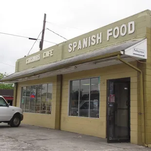 a truck parked outside