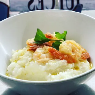 Grits and shrimp