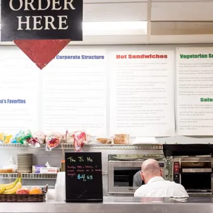 a man working in a restaurant