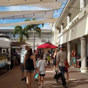 people walking around
