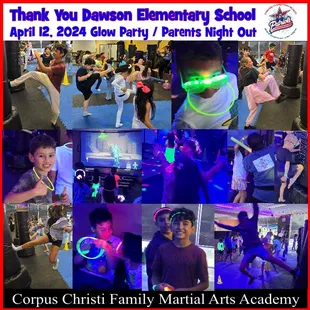 We did a fundraiser for Dawson Elementary School. They came and had a really fun party! The school received 100% of all monies paid.