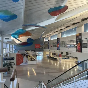 Stairs to rental cars.