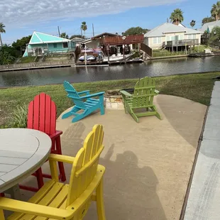 Patio facing the channel side.