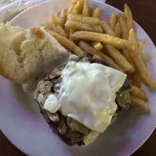 Mushroom Swiss Burger