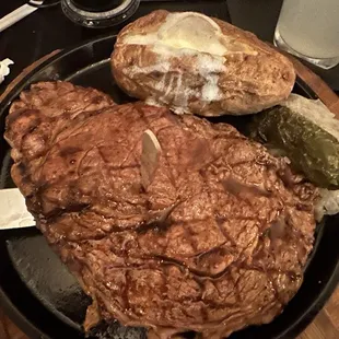 12 oz Ribeye w/Baked Potato