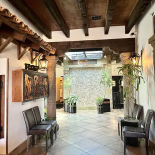 the entrance to the restaurant