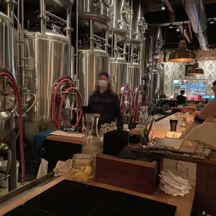 The double holding tanks in very cool and means serious biz - how they have 8 VG beers on tap