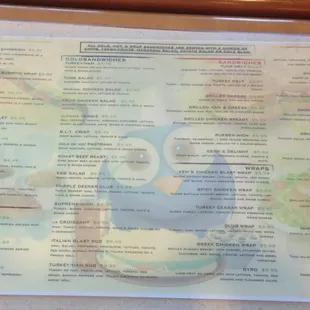 A little hard to read but hopefully this will help others decide what delicious treat to have here!